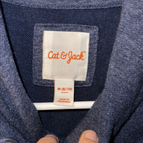 Cat & Jack Navy Blue Long Sleeve Pullover Medium (8-10) - Picture 2 of 4